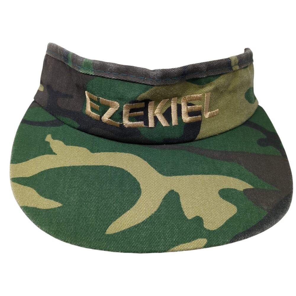 Ezekiel Slideback Visor Hat Multicolor One Size Embroidered Camouflage
